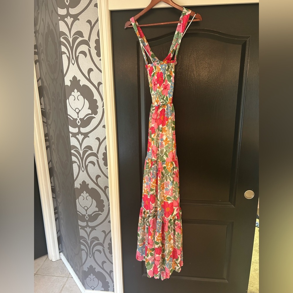 Vici Floral Maxi Dress - Pink, Green, White - Picture 7 of 10